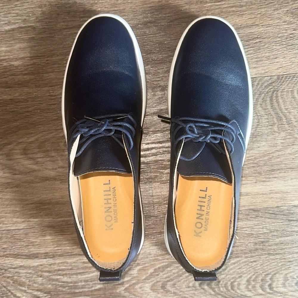 Konhill  Casual Oxford Loafers Sneakers Dress Shoes, Size 10